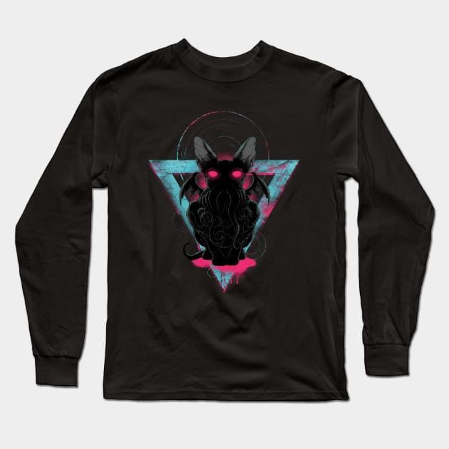 Cathulhu II Long Sleeve T-Shirt by angrymonk